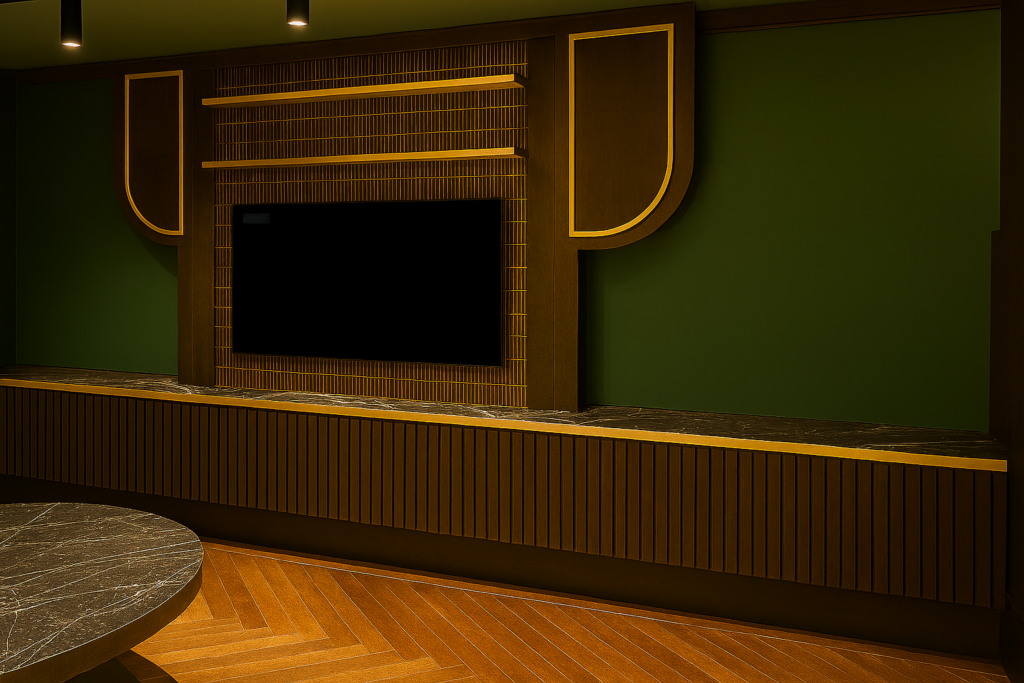 Stainless steel fabrication detailing within a commercial office fit‑out